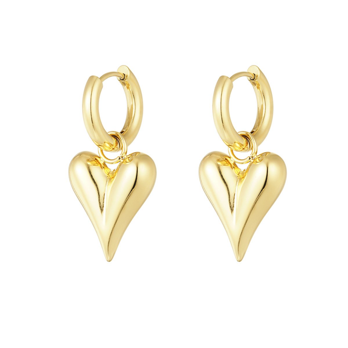 Medium heart earrings