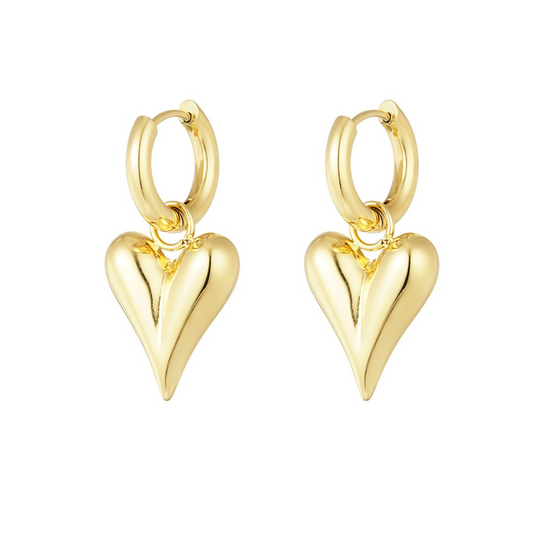 Medium heart earrings