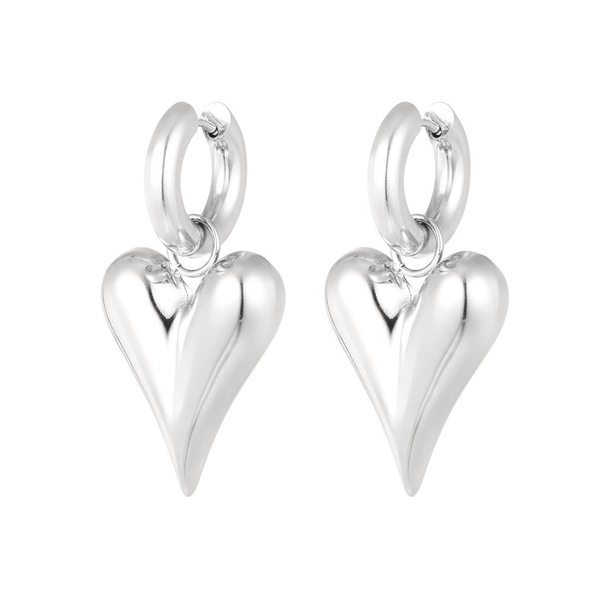 Big heart earrings