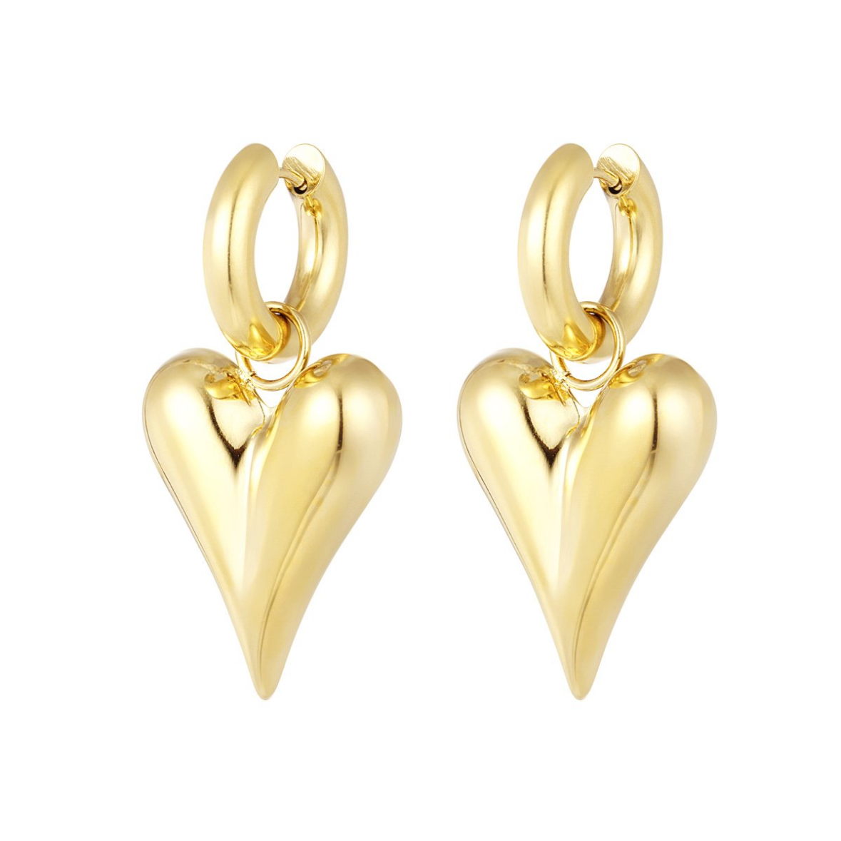 Big heart earrings